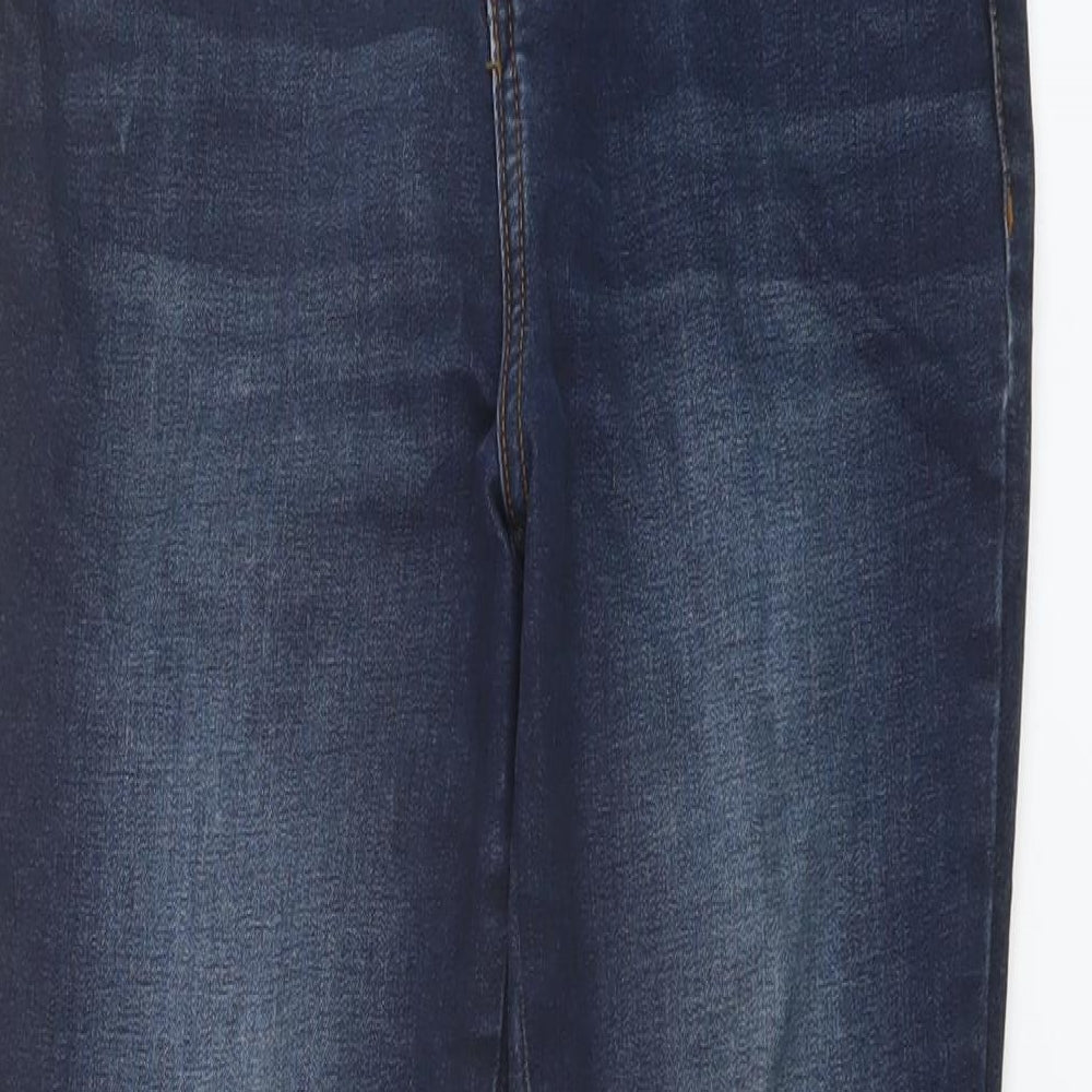 TU Womens Blue Cotton Skinny Jeans Size 10 L26 in Regular Button