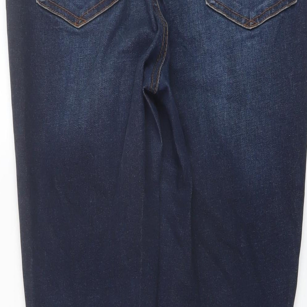 TU Womens Blue Cotton Skinny Jeans Size 10 L26 in Regular Button