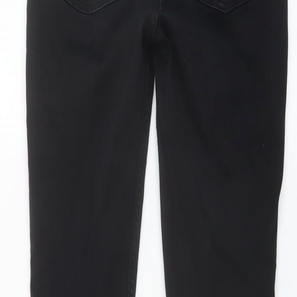 Lee Womens Black Cotton Skinny Jeans Size 25 in L28 in Regular Button