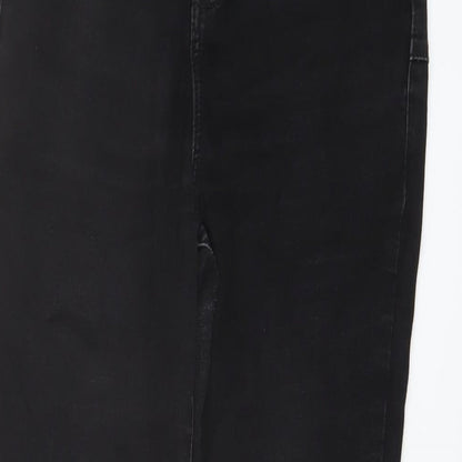 TU Womens Black Cotton Skinny Jeans Size 10 L26 in Regular Button