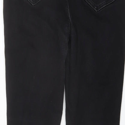 TU Womens Black Cotton Skinny Jeans Size 10 L26 in Regular Button