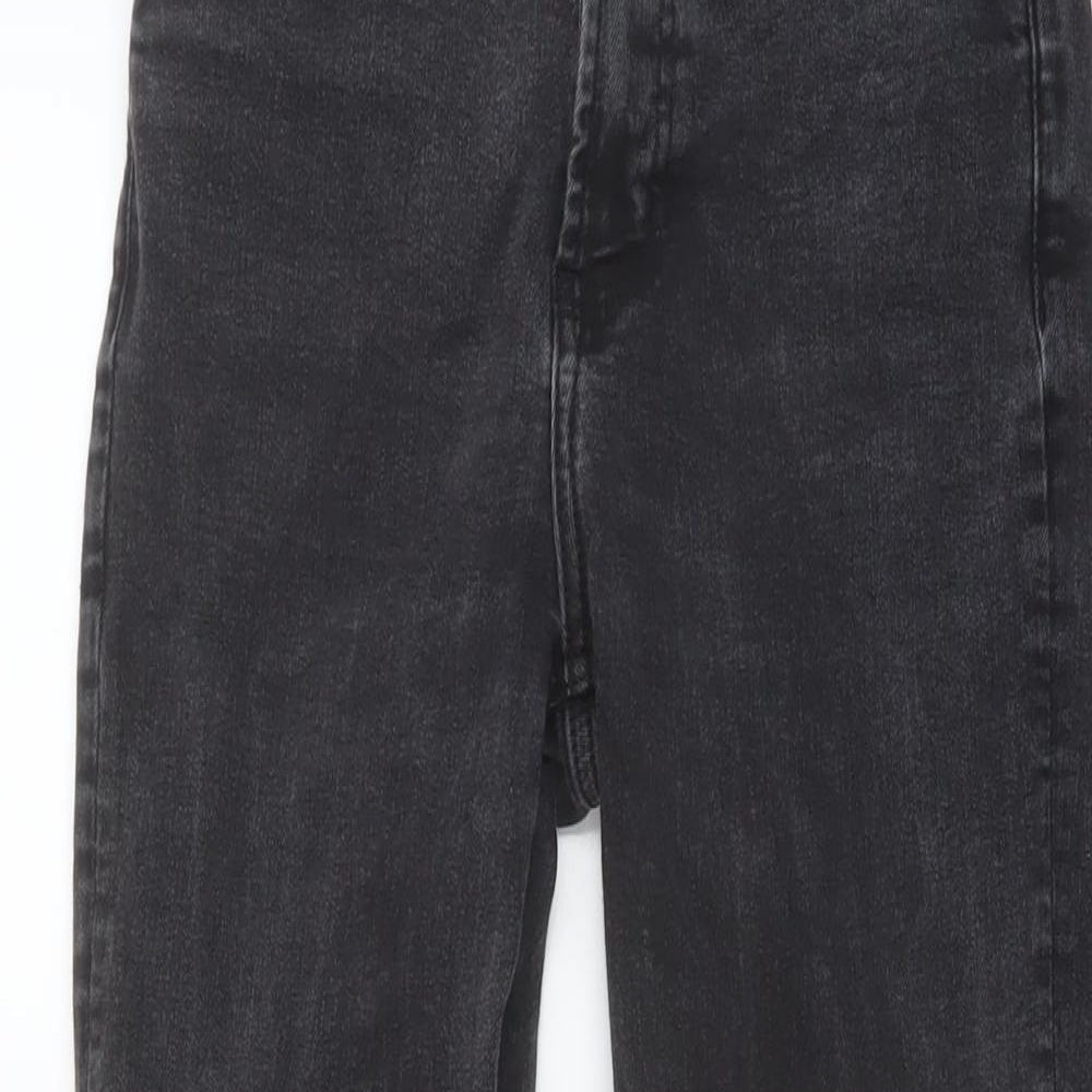 Mango Womens Grey Cotton Bootcut Jeans Size 24 in L26 in Regular Button