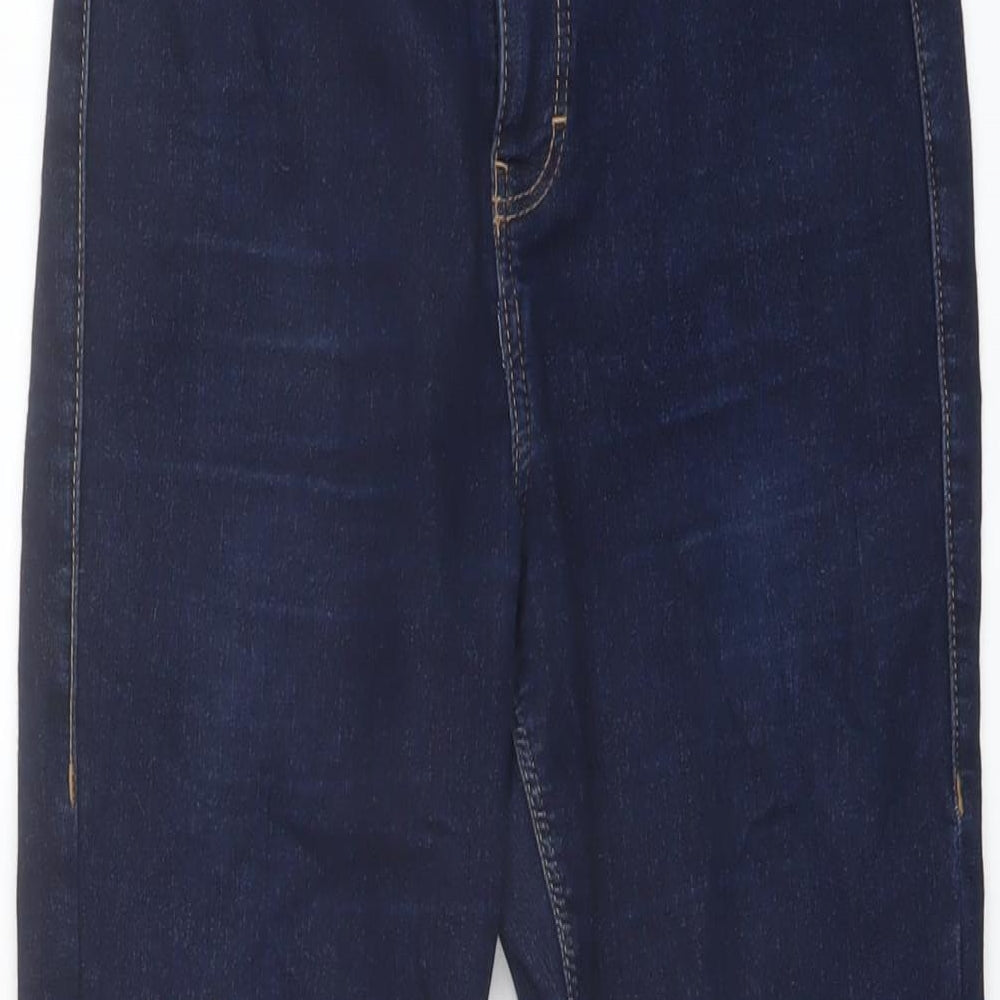 Topshop Womens Blue Cotton Skinny Jeans Size 30 in L26 in Regular Button