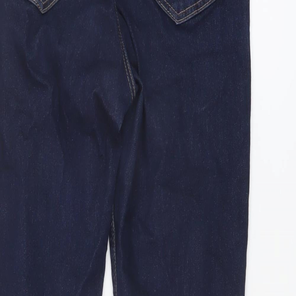 Topshop Womens Blue Cotton Skinny Jeans Size 30 in L26 in Regular Button