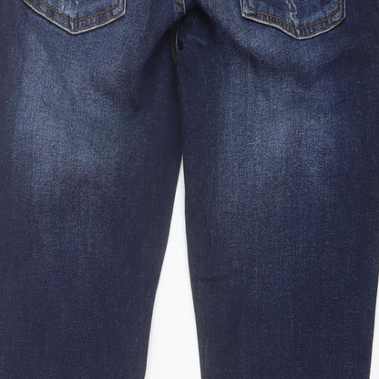Womens UK Size 12 Warehouse Regular Fit Straight Blue Jeans