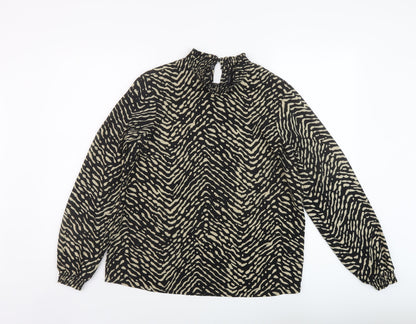 Womens UK Size M VERO MODA Black Basic Blouse