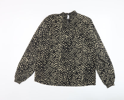 Womens UK Size M VERO MODA Black Basic Blouse