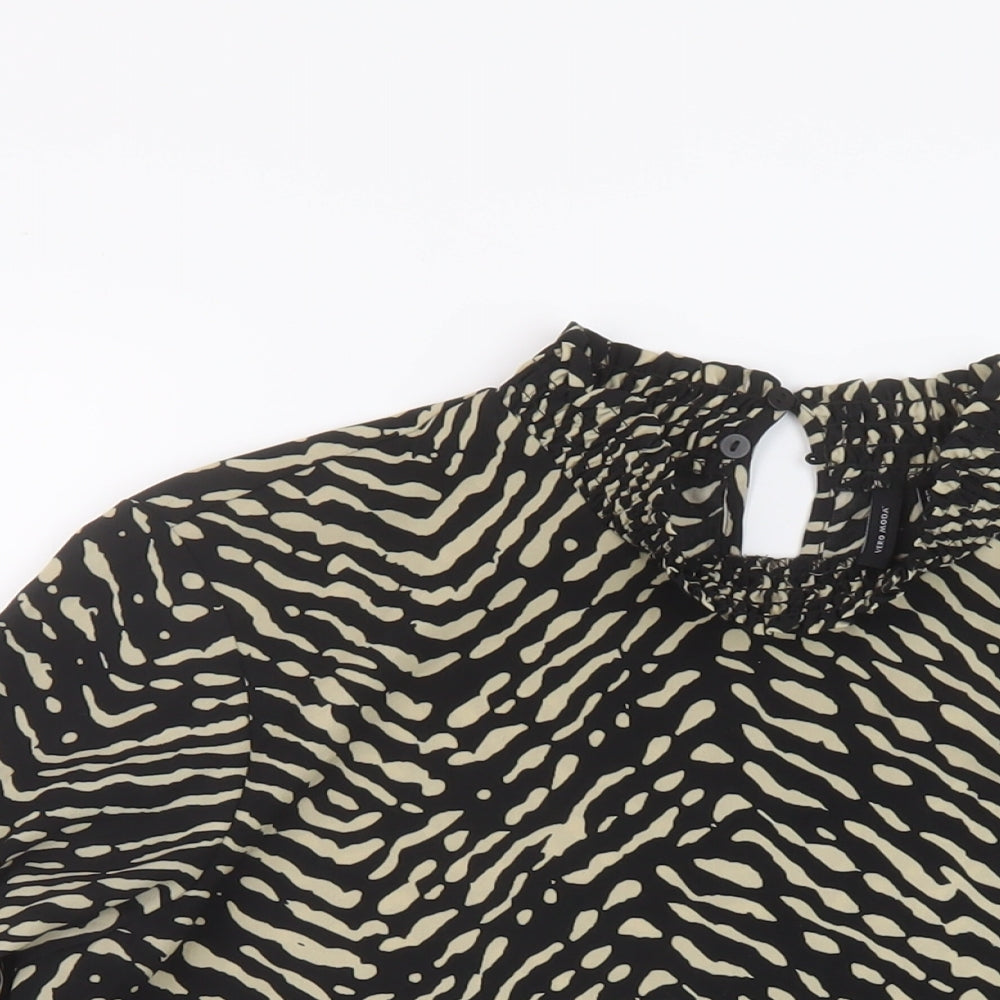 Womens UK Size M VERO MODA Black Basic Blouse
