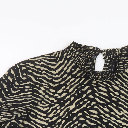 Womens UK Size M VERO MODA Black Basic Blouse