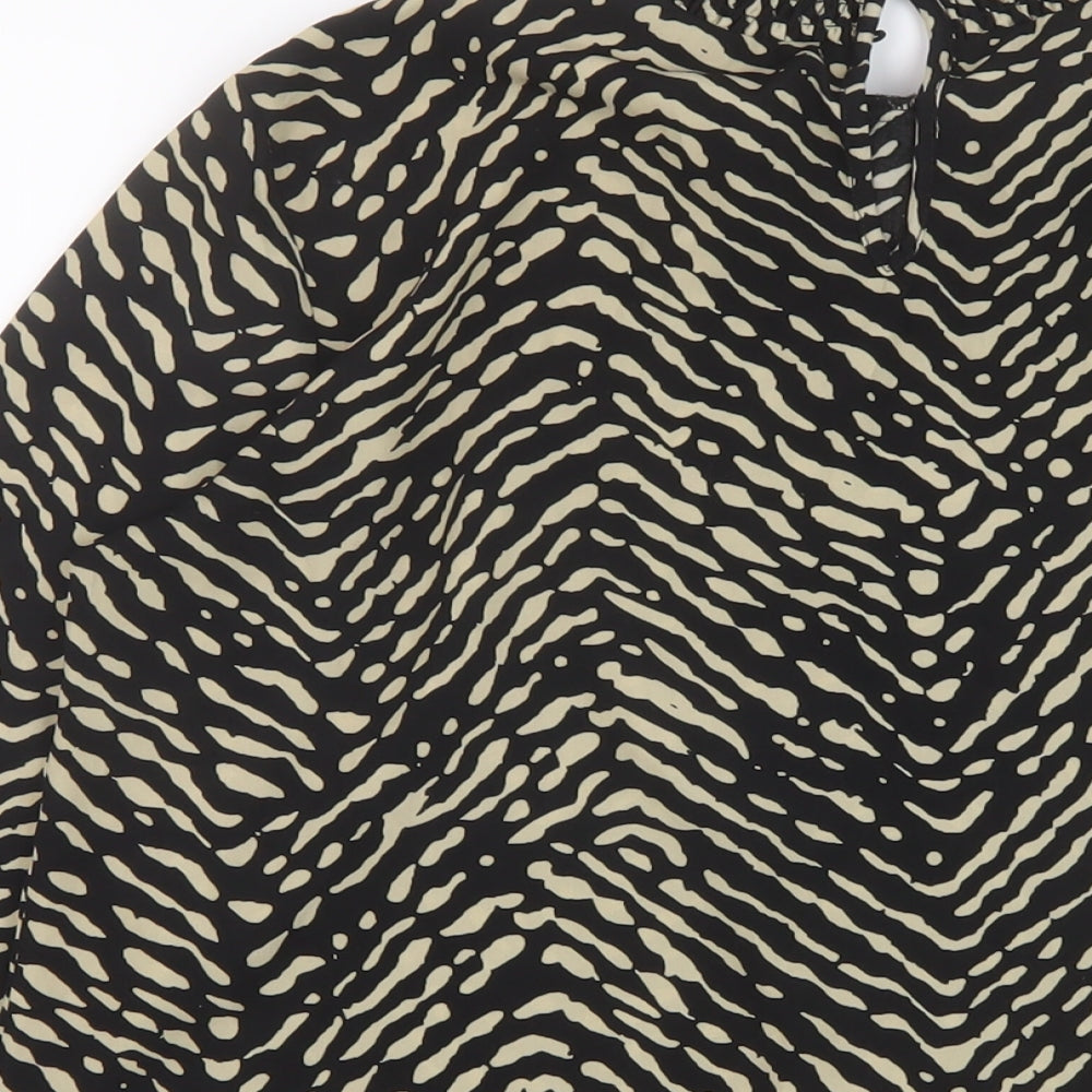 Womens UK Size M VERO MODA Black Basic Blouse