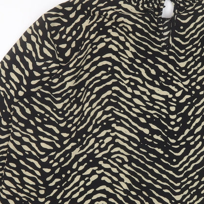 Womens UK Size M VERO MODA Black Basic Blouse
