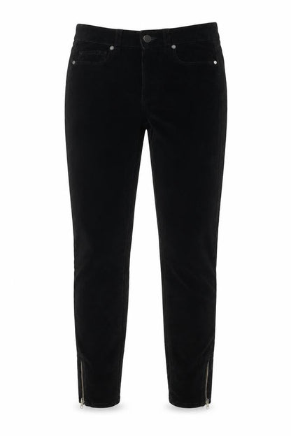 Paige Womens Black Cotton Trousers Size 25 in L28 in Regular Button