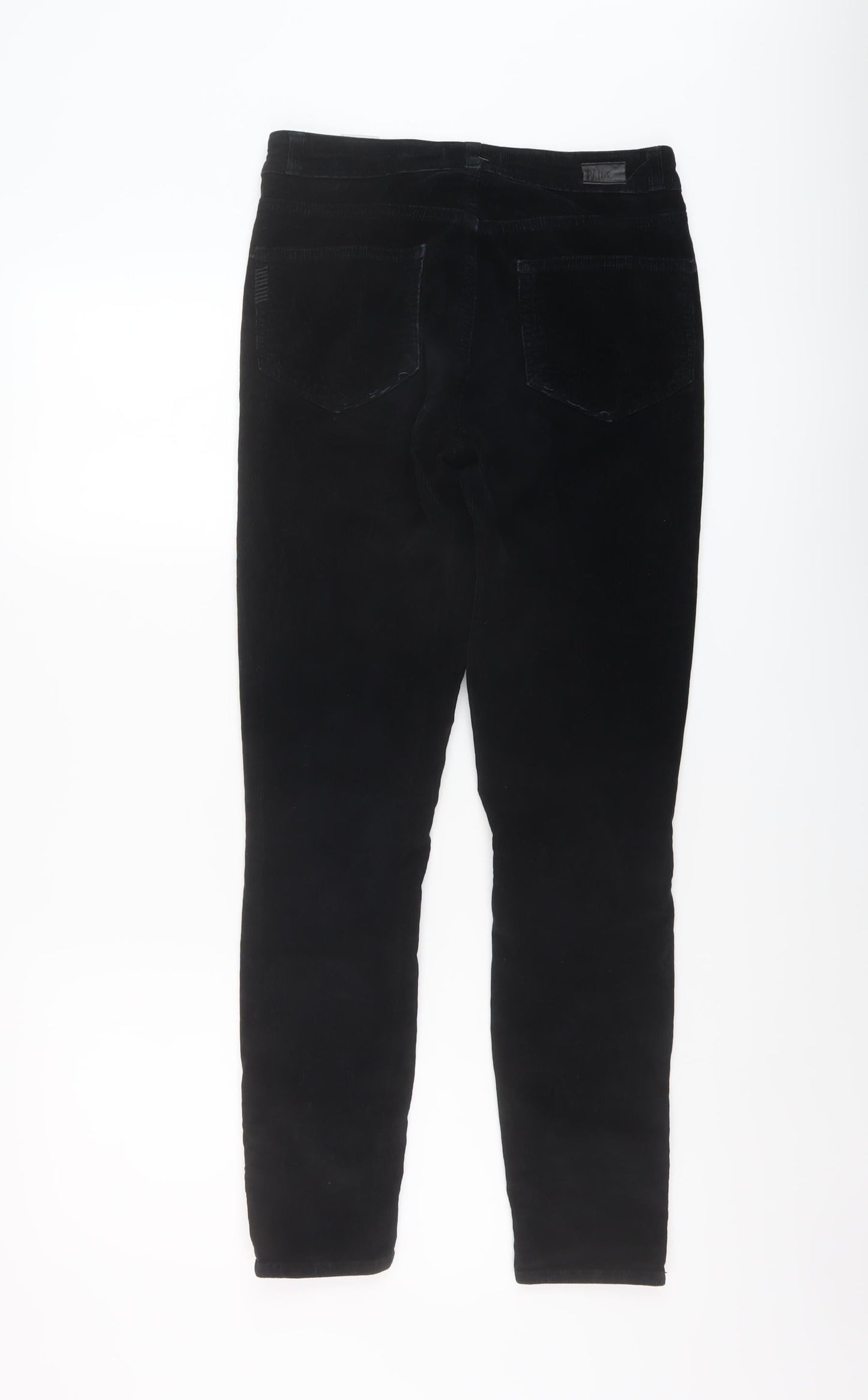 Paige Womens Black Cotton Trousers Size 25 in L28 in Regular Button