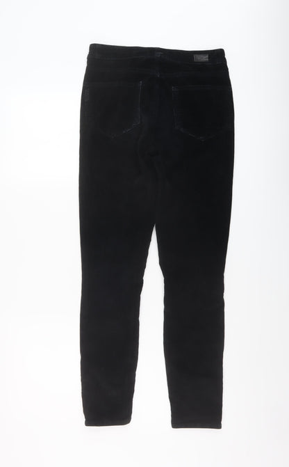Paige Womens Black Cotton Trousers Size 25 in L28 in Regular Button