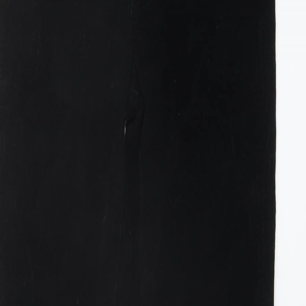 Paige Womens Black Cotton Trousers Size 25 in L28 in Regular Button