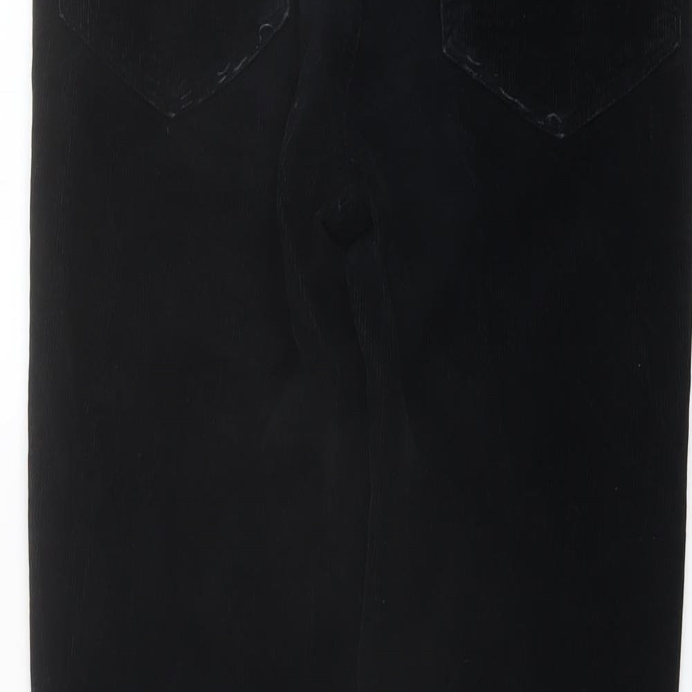 Paige Womens Black Cotton Trousers Size 25 in L28 in Regular Button
