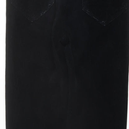 Paige Womens Black Cotton Trousers Size 25 in L28 in Regular Button
