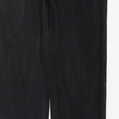 Boohoo Womens Black Cotton Mom Jeans Size 6 L27 in Regular Button