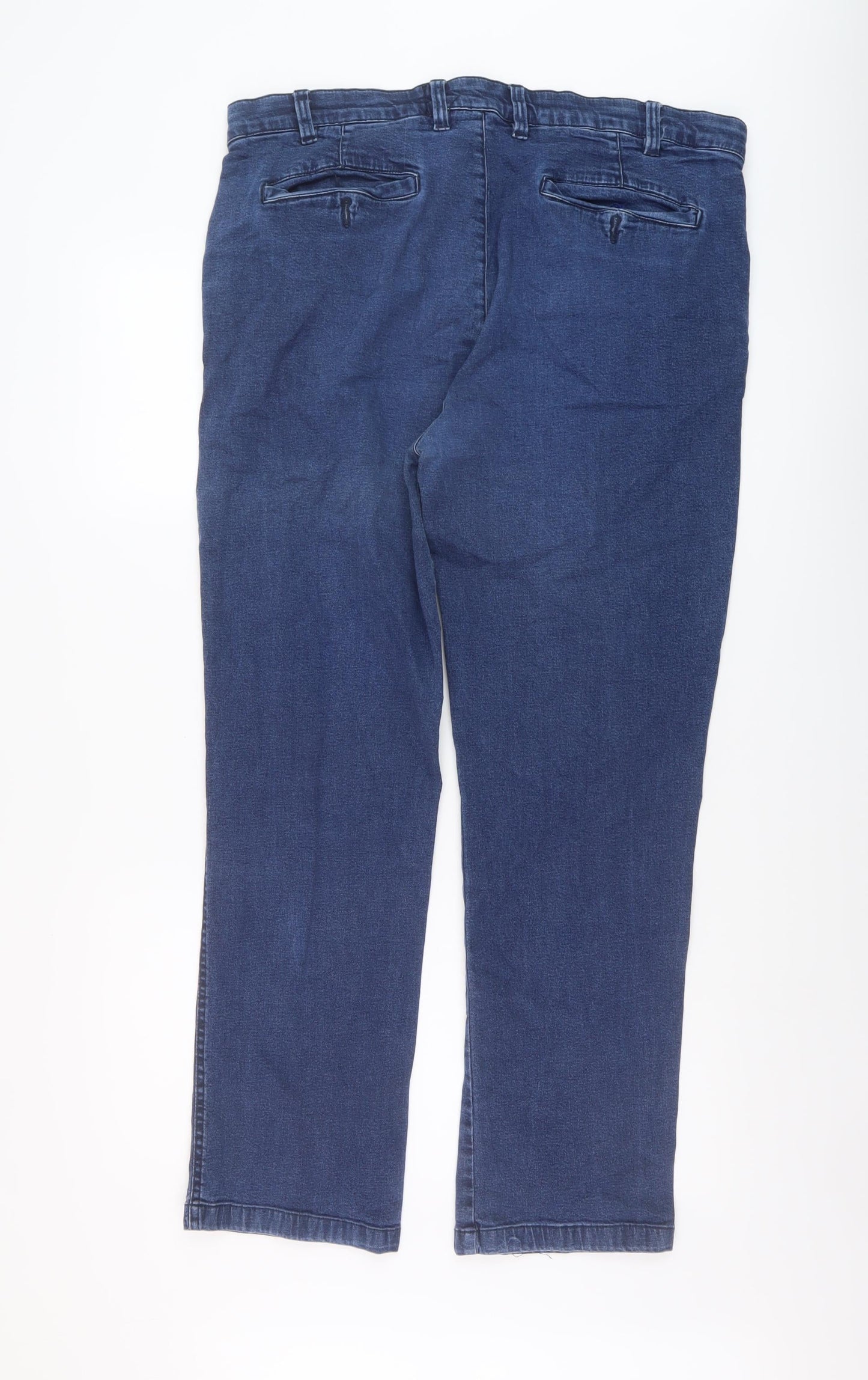 Union blues Womens Blue Cotton Straight Jeans Size 36 in L29 in Regular Button