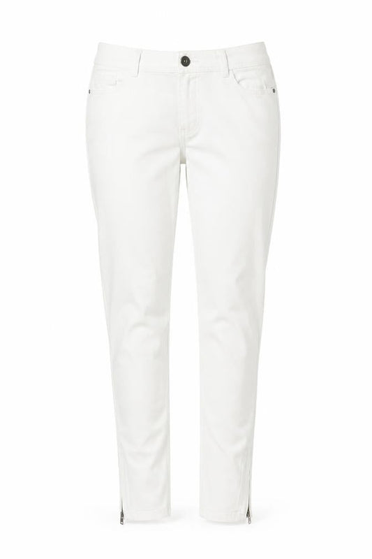 Esprti Womens White Cotton Skinny Jeans Size 10 L28 in Regular Button