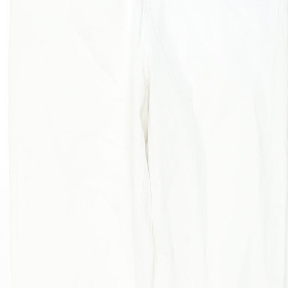 Esprti Womens White Cotton Skinny Jeans Size 10 L28 in Regular Button