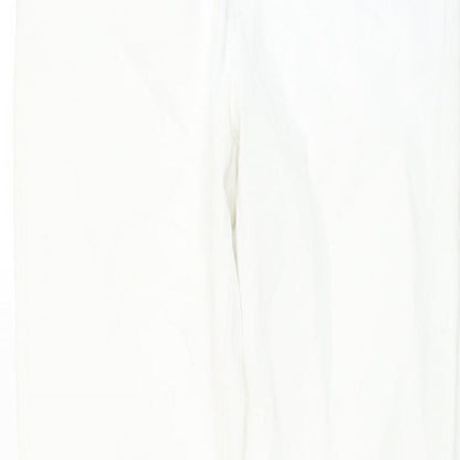 Esprti Womens White Cotton Skinny Jeans Size 10 L28 in Regular Button