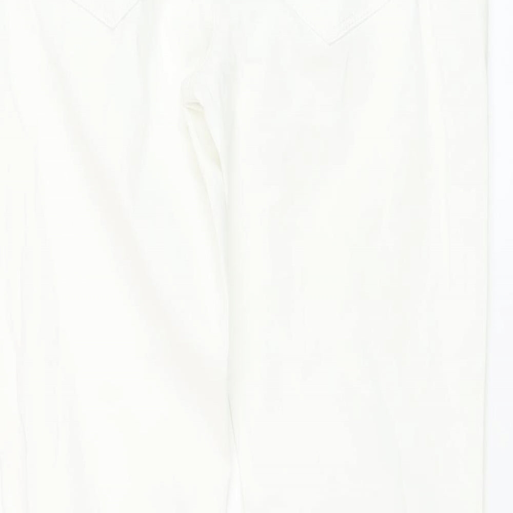 Esprti Womens White Cotton Skinny Jeans Size 10 L28 in Regular Button