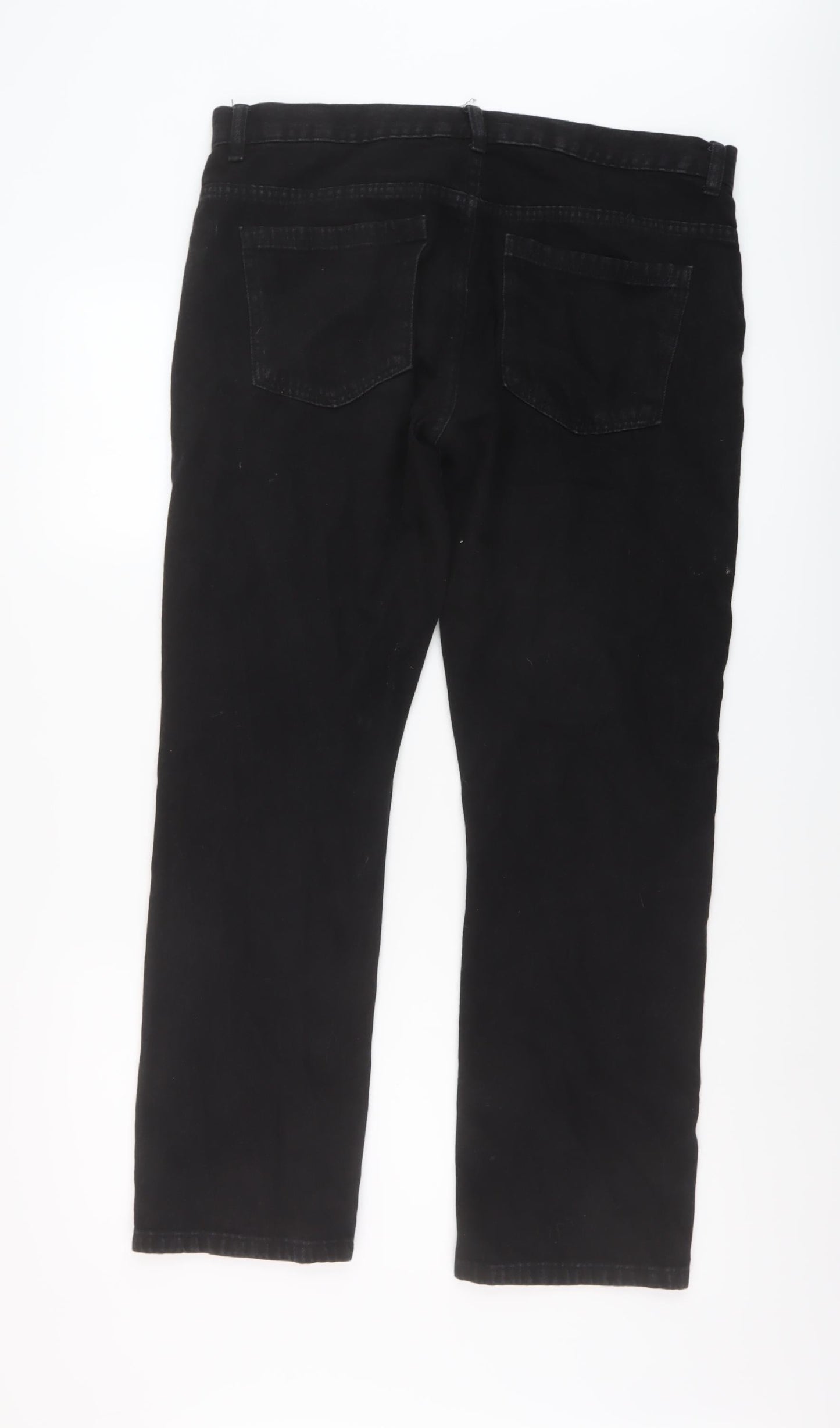 Denim & Co. Mens Beige Cotton Straight Jeans Size 34 in L30 in Regular Button