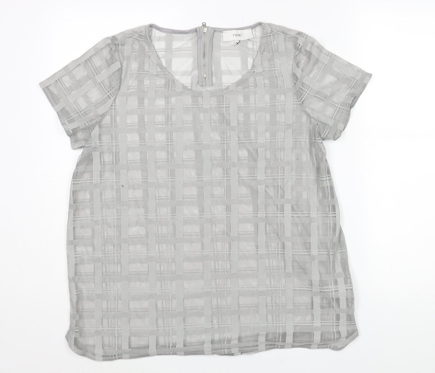 Womens UK Size 16 NEXT Grey Basic Blouse