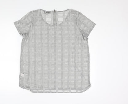 Womens UK Size 16 NEXT Grey Basic Blouse