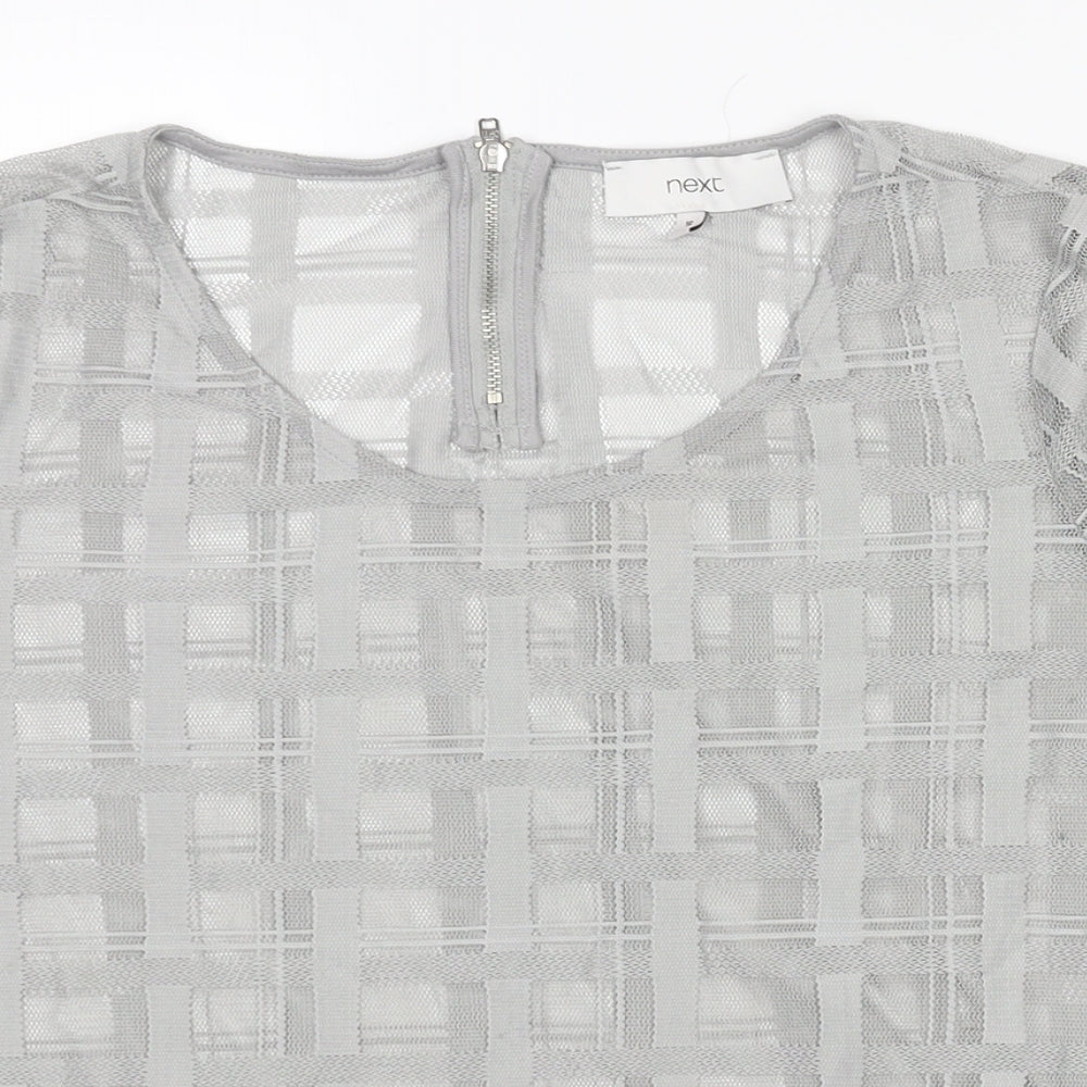 Womens UK Size 16 NEXT Grey Basic Blouse