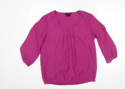 Womens UK Size 12 bonprix Purple Basic Blouse