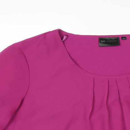 Womens UK Size 12 bonprix Purple Basic Blouse