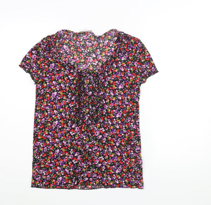 Womens UK Size 12 Wallis Multicoloured Basic Blouse