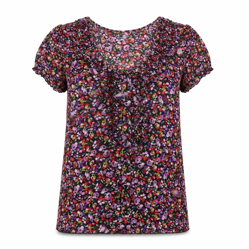 Womens UK Size 12 Wallis Multicoloured Basic Blouse