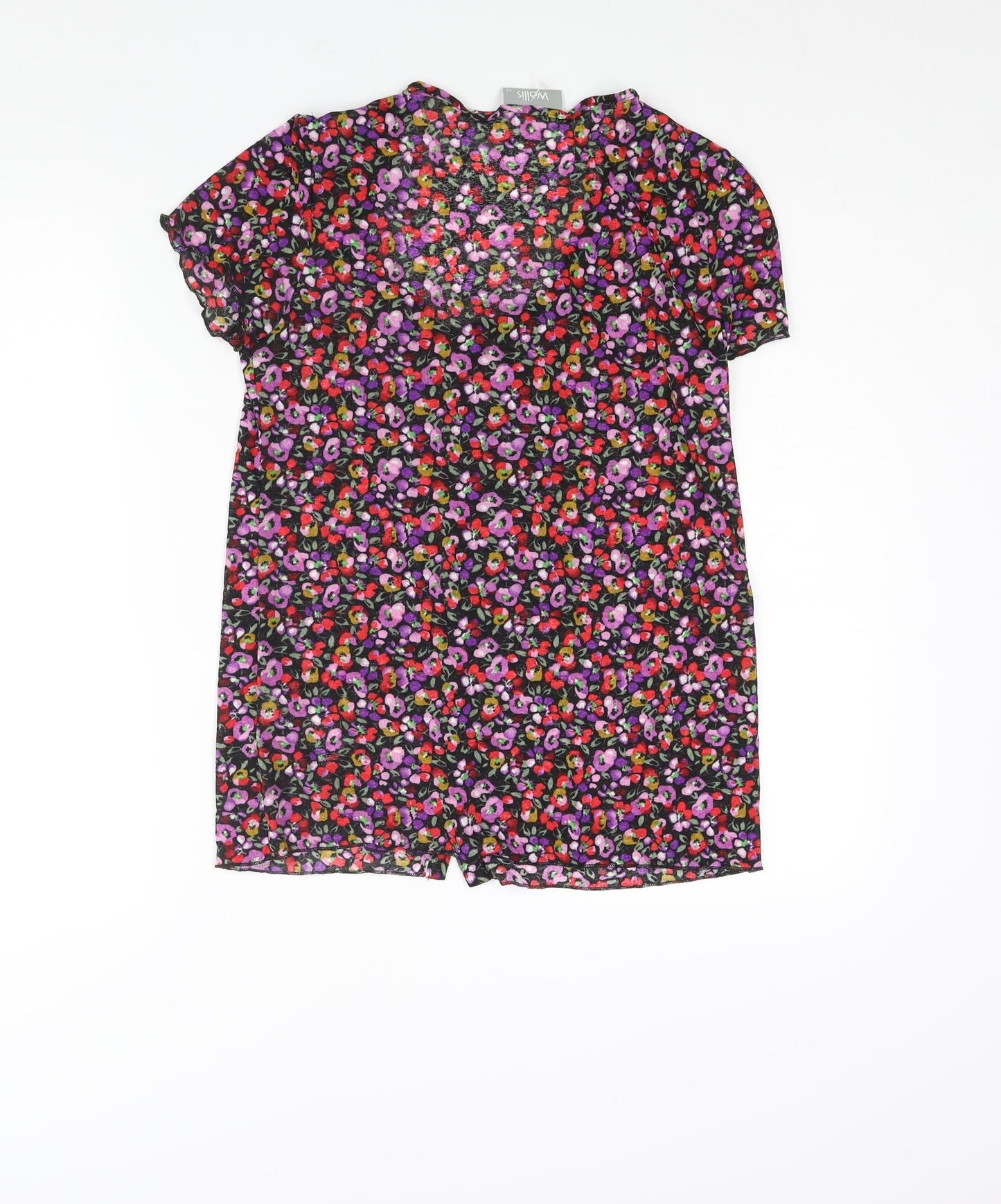 Womens UK Size 12 Wallis Multicoloured Basic Blouse