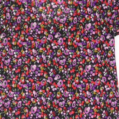 Womens UK Size 12 Wallis Multicoloured Basic Blouse