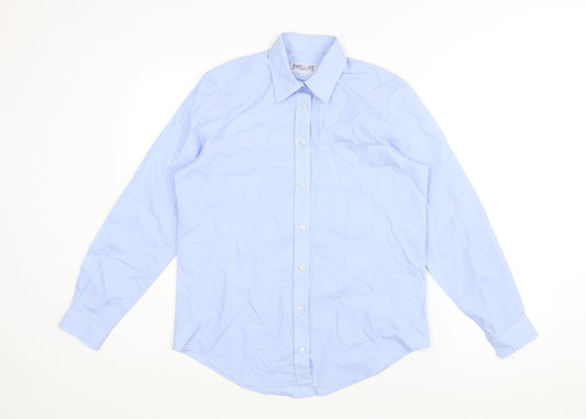 Womens UK Size 10 James Meade Blue Basic Button-Up