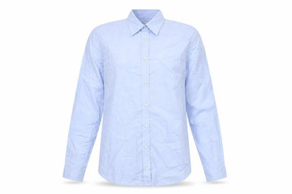Womens UK Size 10 James Meade Blue Basic Button-Up