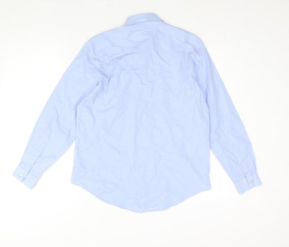 Womens UK Size 10 James Meade Blue Basic Button-Up