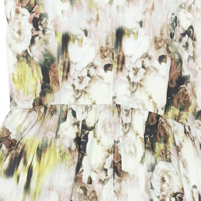 Limited Edition Womens Multicoloured Floral Polyester A-Line Size 16 Round Neck Zip