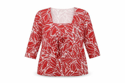 Womens UK Size L Bonmarché Red Basic Blouse