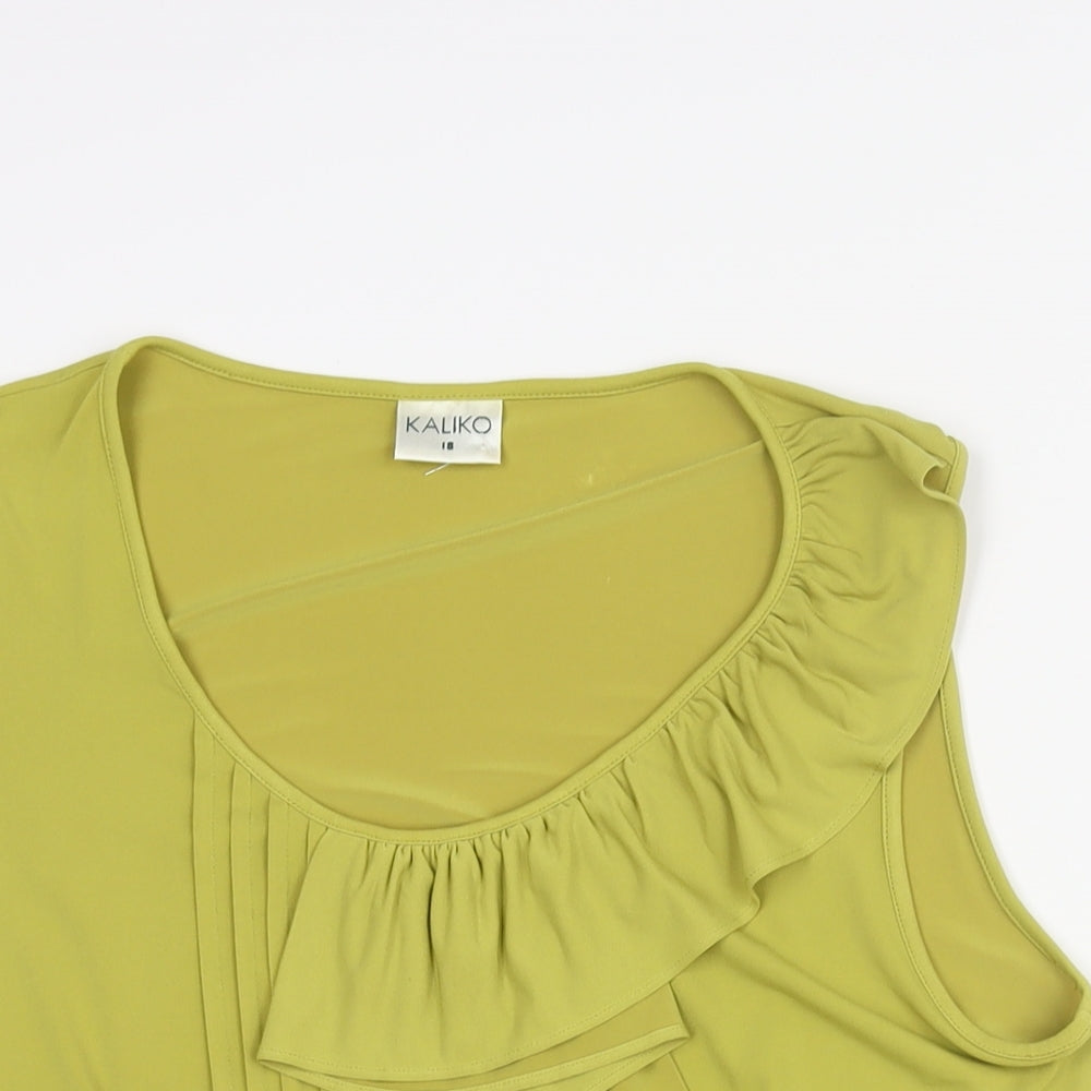 Womens UK Size 18 Kaliko Green Camisole Blouse