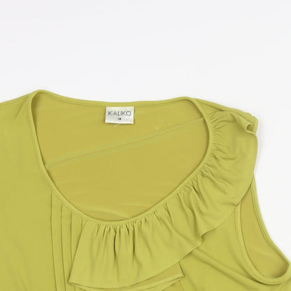 Womens UK Size 18 Kaliko Green Camisole Blouse