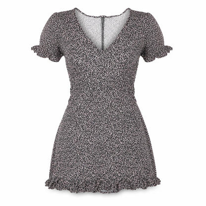 Divided by H&M Womens Multicoloured Floral Viscose A-Line Size 8 V-Neck Zip
