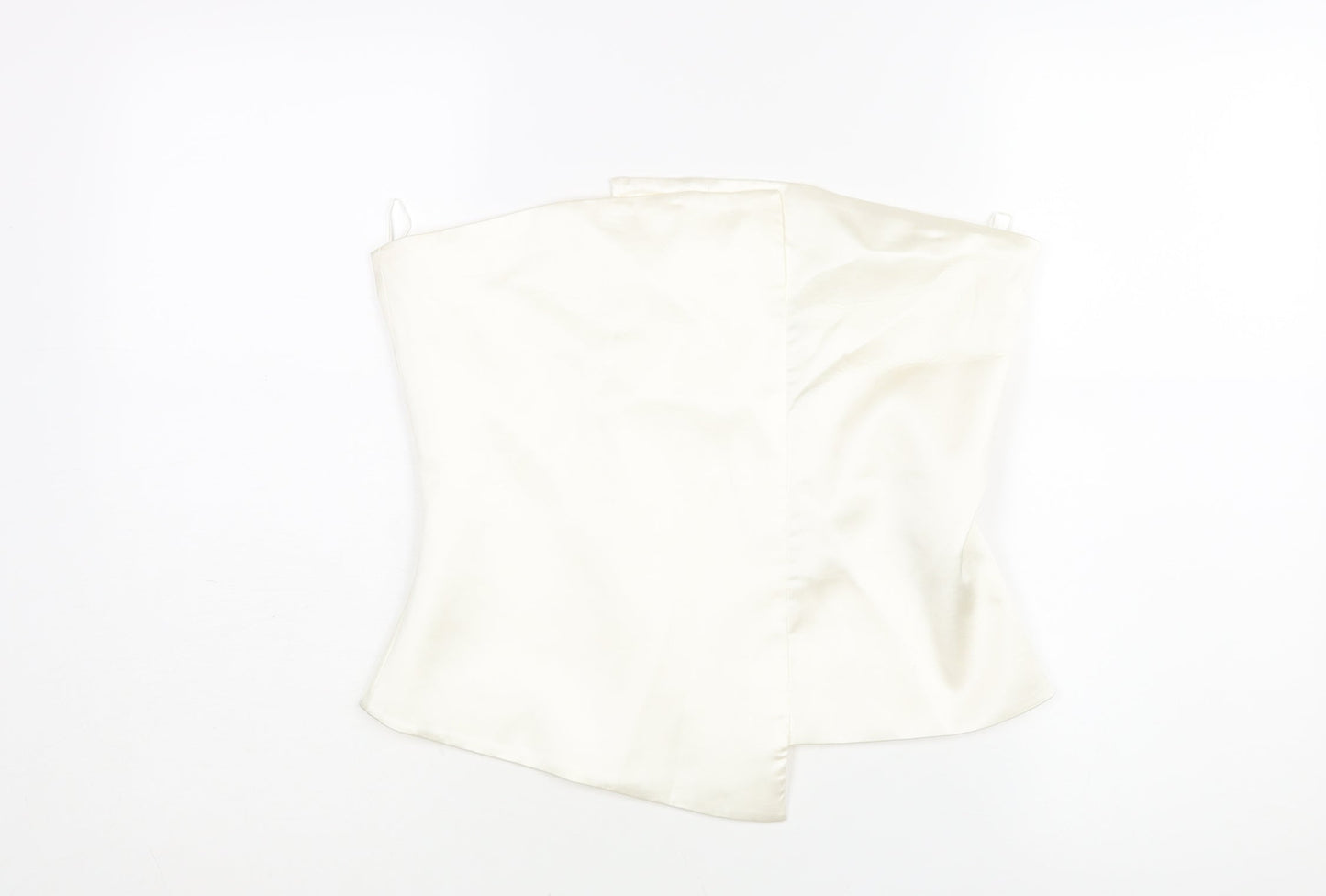 Womens UK Size L Zara Ivory Cropped Blouse