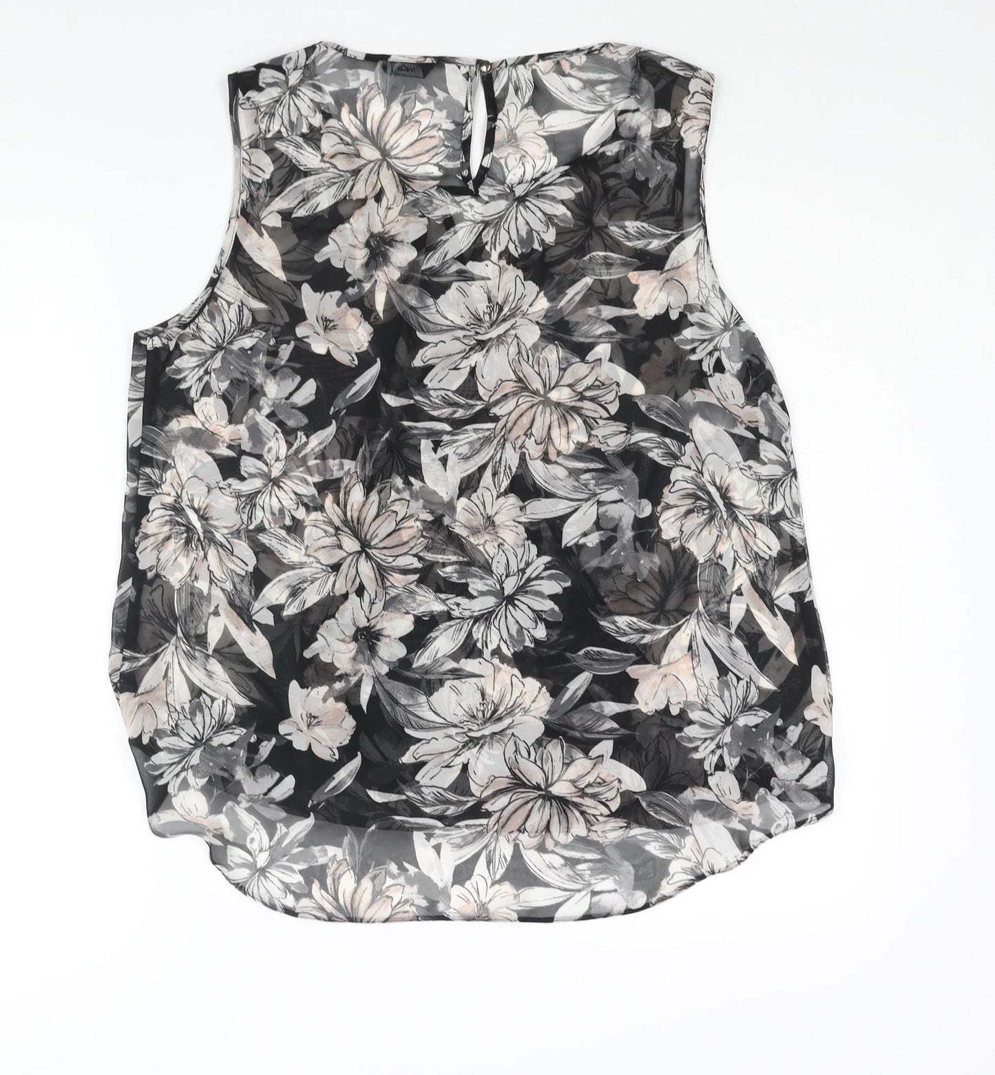 Womens UK Size 16 M&Co Black Camisole Blouse