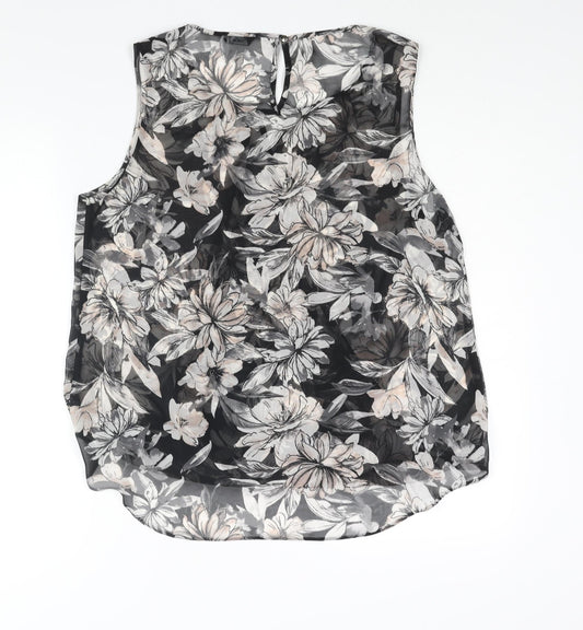 Womens UK Size 16 M&Co Black Camisole Blouse