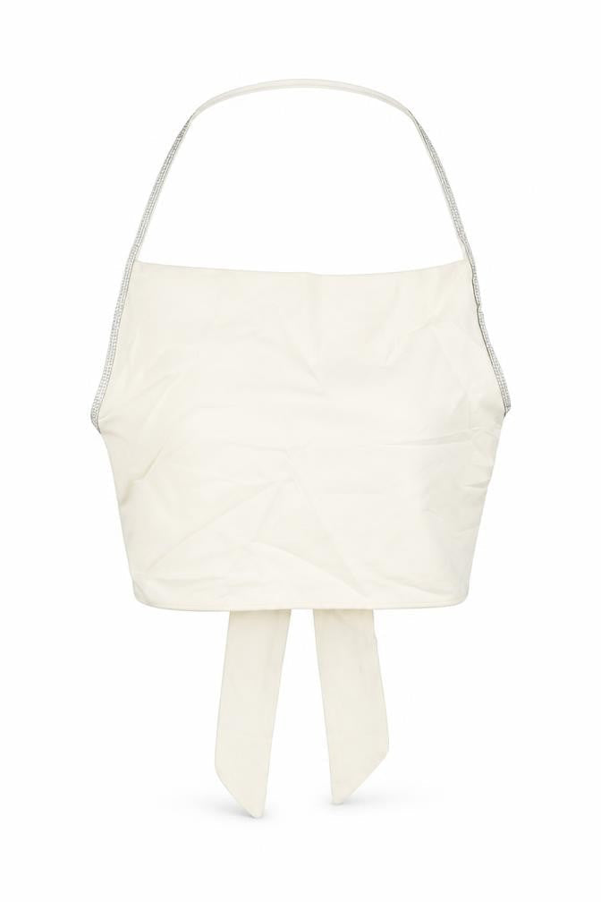 Womens UK Size S Zara Ivory Cropped Blouse