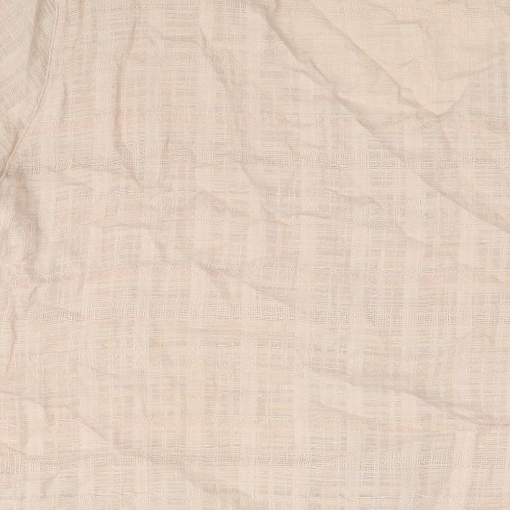 Autonomy Womens Pink Cotton Basic Blouse Size XL Scoop Neck - Button Detail Pockets